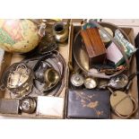 Boxes and Objects - a Scanglobe desk globe, made in Denmark; a Japanese lacquer work box, c.