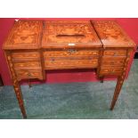 A 19th century Dutch mahogany and marquetry dressing table,