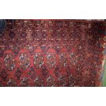 A large Middle Eastern carpet,