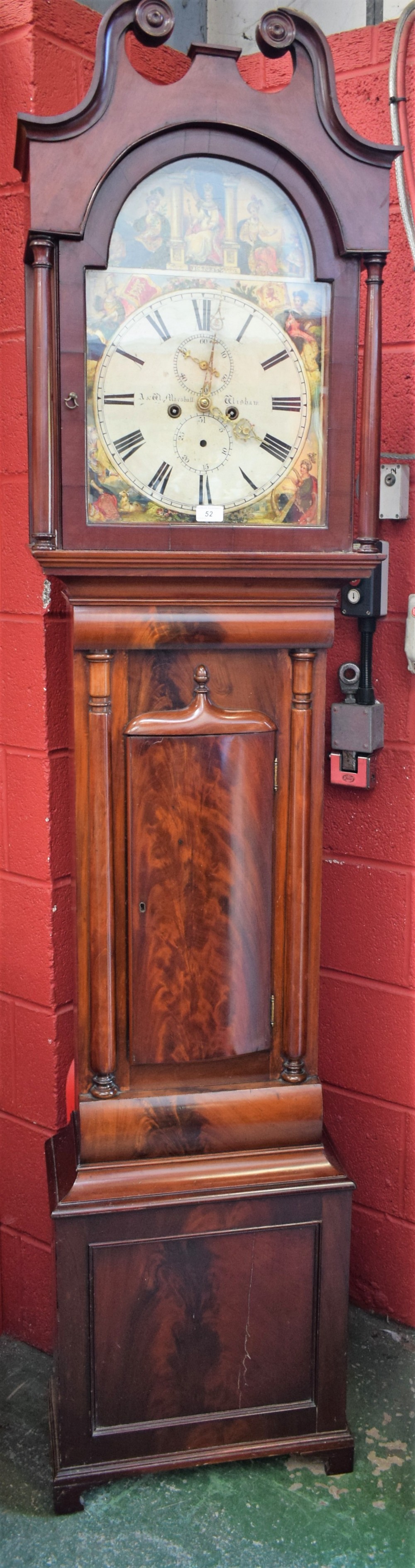 An early Victorian Scottish mahogany longcase clock,