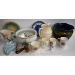 Ceramics - a 19th century Creamware Morecambe souvenir mug,