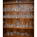 Glassware - an assortment of cut glass, Royal Doulton, Stuart, and others, including, a table lamp,