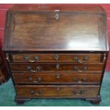 A George III mahogany bureau,