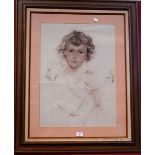 Silvia (English School, 20th century) Portrait of a Young Girl, half-length,