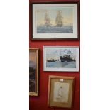 Pictures and Prints - English School, Patrol Boats, watercolour, 25cm x 40cm; Peter G Power,