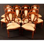 A set of ten Victorian style mahogany Admiralty back dining chairs,
