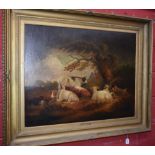 In the manner of George Morland At Rest named to mount, oil on canvas,