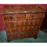 A George I walnut chest,