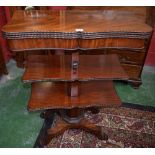 A Regency mahogany metamorphic combination tea table and dumbwaiter,
