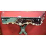 A Venetian gilt metal mounted glass console table,