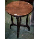 An Arts and Craft's circular copper top table, Marsh, Jones,