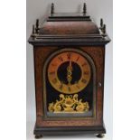 A 19th century Louis XIV style Boule marquetry and ebonised bracket clock, 13.