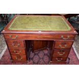 An early 20th century mahogany writing desk,