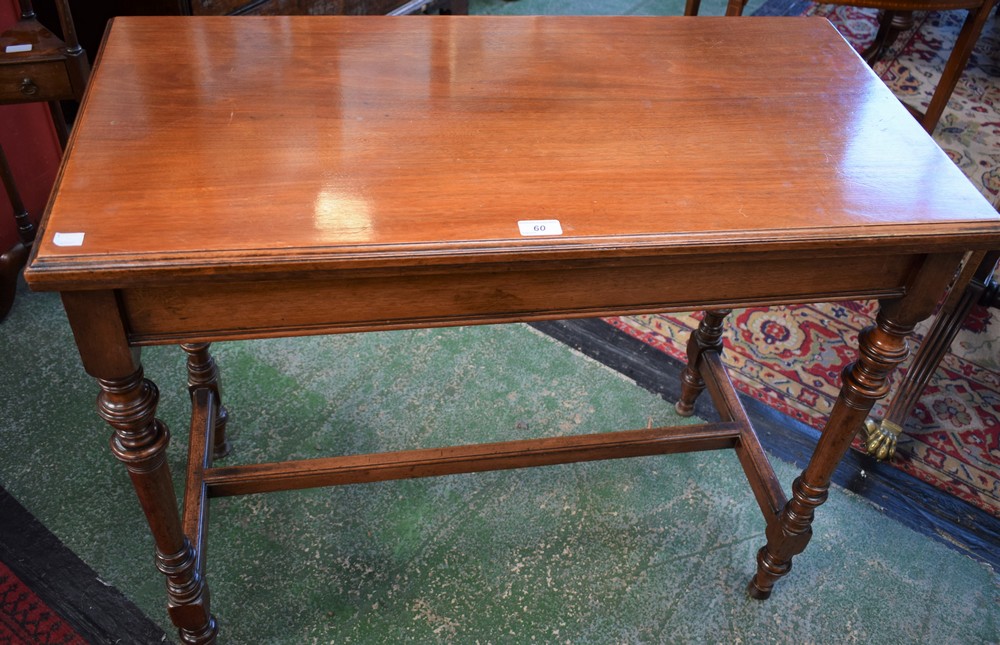 A Victorian walnut rectangular card table, by Gillow & Co, Lancaster, stamped and numbered 19675,