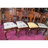 A set of nine Queen Anne design dining/side chairs,