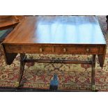 A Regency rosewood crossbanded mahogany sofa table,