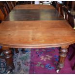 A Victorian mahogany wind-out dining table,