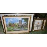 Peter R Godlington Winter Study, Melbourne Hall, Derbyshire signed, titled, pastel,