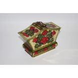 An Edwardian confectionery casket, twin covers hinged to the centre,