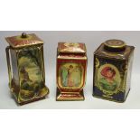 Barringer, Wallis & Manners Ltd - Victory V Gums and Lozenges two-handled panelled vasular canister,