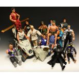 A quantity of Action Man figures and accessories; other action figures,