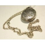 A Victorian silver locket,