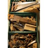 Tools - vintage wooden planes, saws, hand drills, squares, spirit levels,