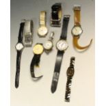 Watches - nine vintage and other wristwatches, including Rotary, Gianni Moretti, Avia 2000, Breeze,