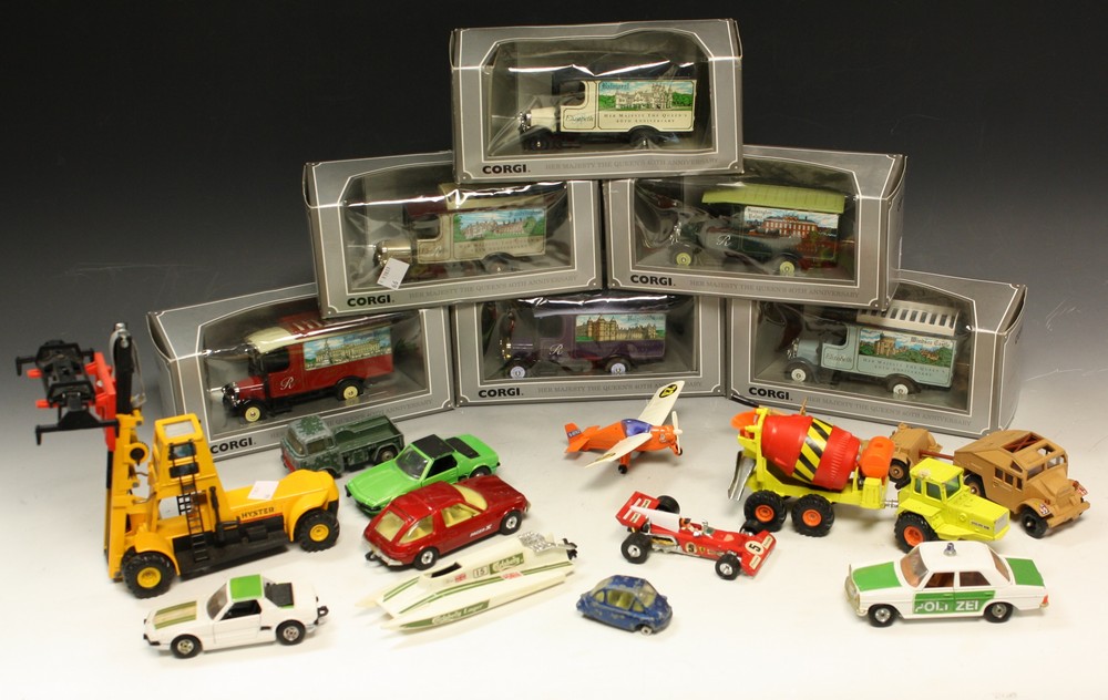 Toys and Juvenalia - Corgi die-cast vehicles, Her Majesty The Queen's 40th Anniversary vans,