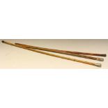 A Royal Engineers swagger stick; a Shropshire Regiment swagger stick;