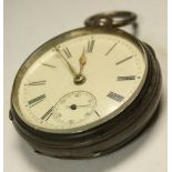 A Victorian silver gentleman's pocket watch,