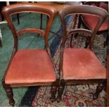 A set of eight Victorian mahogany dining chairs,