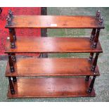 A 19th century mahogany open bookcase, of small proportions,