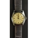 Rolex - a 1950s Tudor Oyster Royal gentleman's wrist watch, stainless steel case, no.