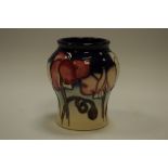 A modern Moorcroft signed limited edition Emma Bossons squat vase, cyclamen,