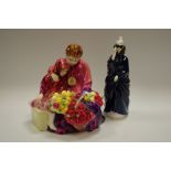 A Royal Doulton large group, Flower Sellers Children, HN1342;A Royal Doulton figure, Masque,