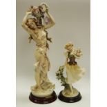 A Capodimonte Florence figure, limited edition 42cm high, Giuseppe Armani ; another,