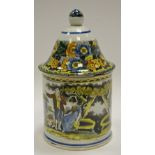 An 18th century Pearlware tobacco jar and cover