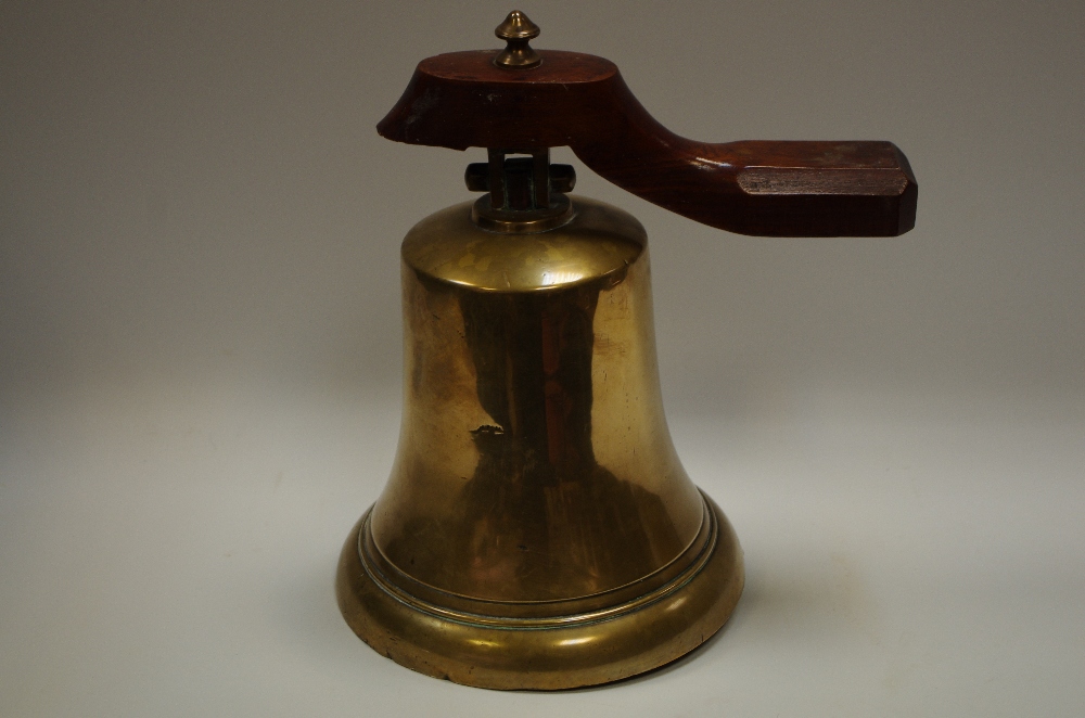 A brass ship's type bell