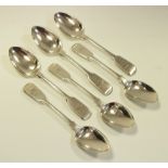 A set of six William IV silver Old English teaspoons, Charles Boyton,