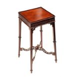 A Chippendale Revival mahogany kettle stand,