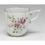 An early Derby quatrefoil coffee cup,