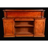 A George/William IV mahogany inverted break-centre library side cabinet,
