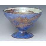 A Wedgwood Dragon Lustre pedestal bowl, designed by Daisy Makeig-Jones,