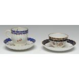 A Chelsea-Derby fluted coffee cup and saucer,