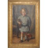 R**Hope (20th century) Boy with a Bear signed, oil on canvas,