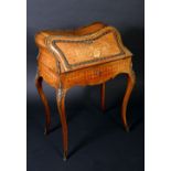 A 19th century French Louis XV Revival gilt metal mounted rosewood, parquetry and marquetry,