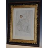 English School (19th century) Portrait of Young Sisters indistinctly signed Marki**,