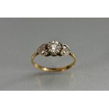 An early 20th century Art Deco diamond solitaire ring,