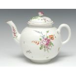 A Derby globular teapot, of the larger size,